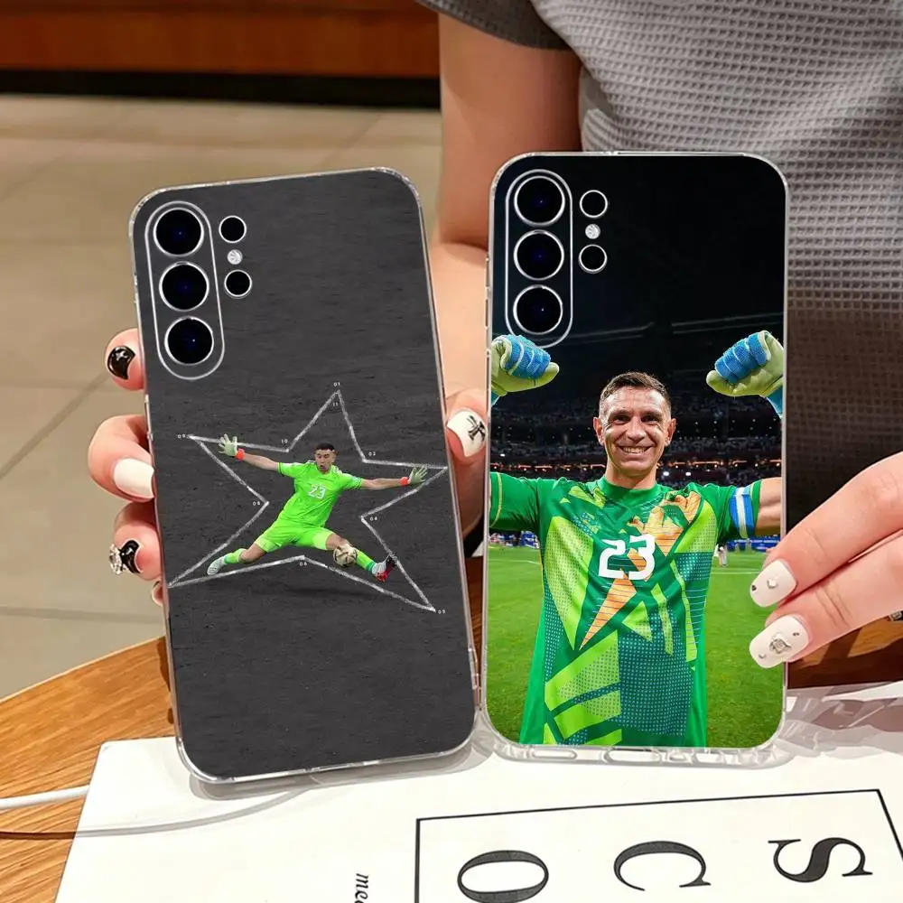 Funda Transparente para Teléfono Emiliano Martínez Compatible con Samsung S25, S24, S21, S22, S23, S30, Ultra, S20, Plus, Fe, Note, 10, 9, 5G