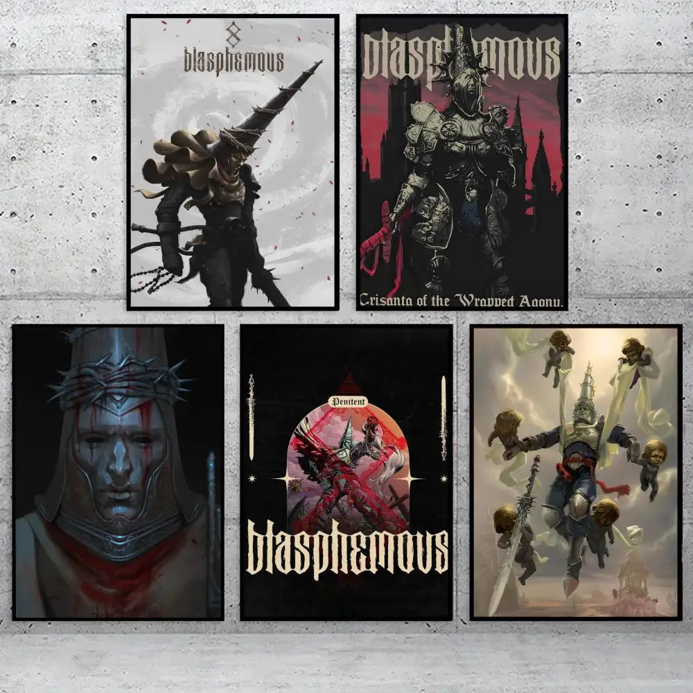 Video Games B-Blasphemous Poster Holiday Gifts Decoration Designed For Home Restaurant Office Space Wall Art
