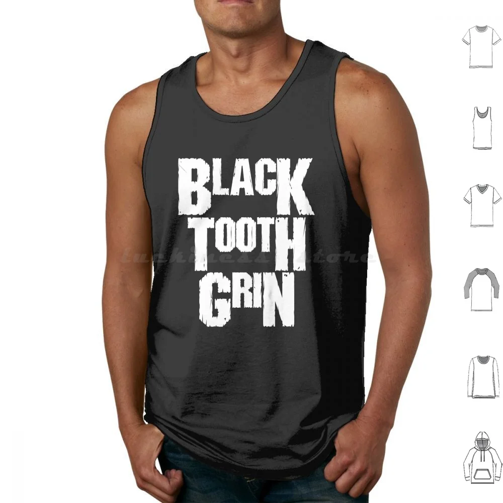 Black Tooth Grin-White Tank Tops Print Cotton Dime Dimebag Guitar Band Bands God Icon Darrel Darrell Darell Heavy Indie