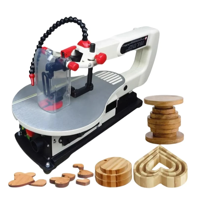 Mini Desktop Electric Woodworking Scroll Wire Pull Flower Saw Multi-Function Jig Saw Pipe Cutting Machine Motor Plastic Loader