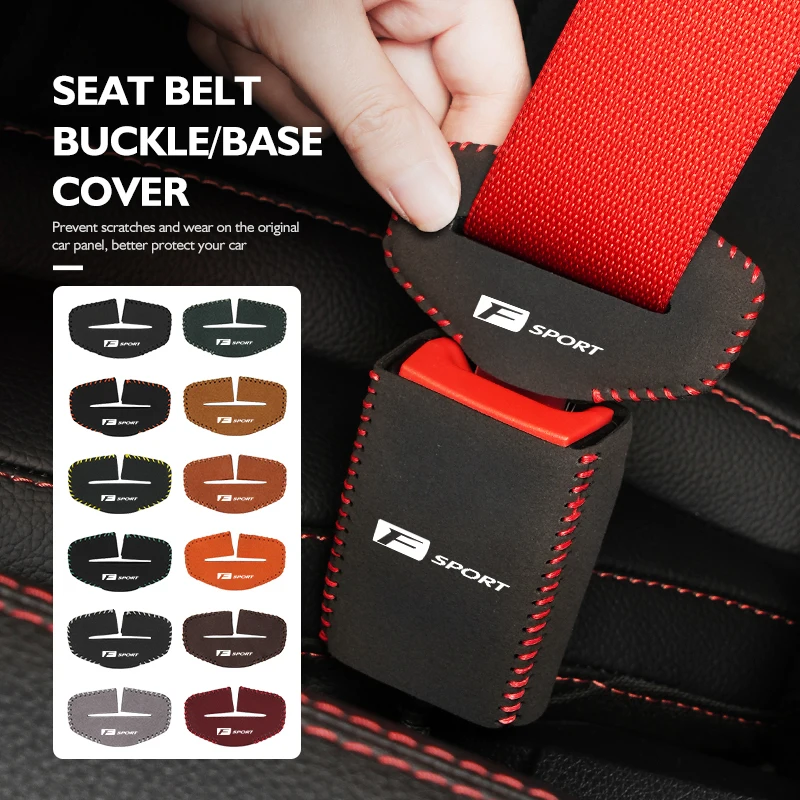 Car Seat Belt Base Buckle Protector Cover Auto Accessories For Lexus CT200h F Sport ES LS IS GS LC RC GC RX UX NX LX GX