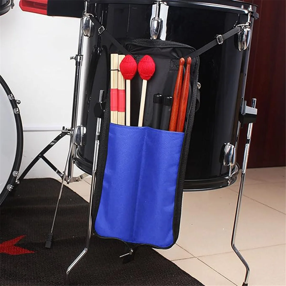 Funda para palo de tambor D, bolsa para palillos, bolsa para baquetas, bolsa para palo de percusión, bolsa colgante para mazos, bolso para baquetas con asa