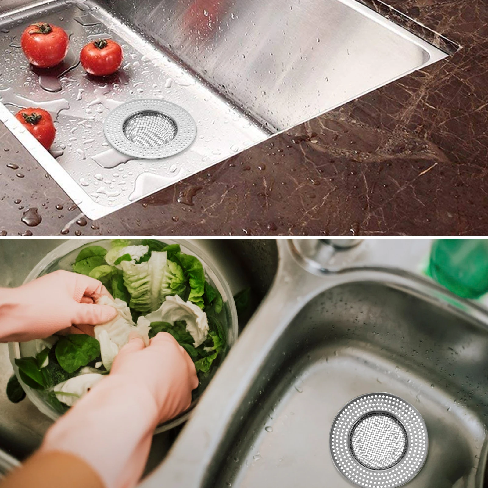 1 stks Rvs Afvoer Cover Voor Badkamer Bad Gootsteenzeefje Drainage Filter Netto Haar Catcher Ronde Gat Ontwerp