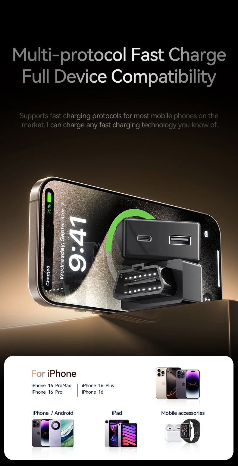 YZ Für Tesla Model 3/Y/YL/X/S Highland Juniper OBD-Adapter Ladeadapter für Tesla-Fahrzeuge OBD2-Splitter Ladeadapter Zubehör – Detail 9
