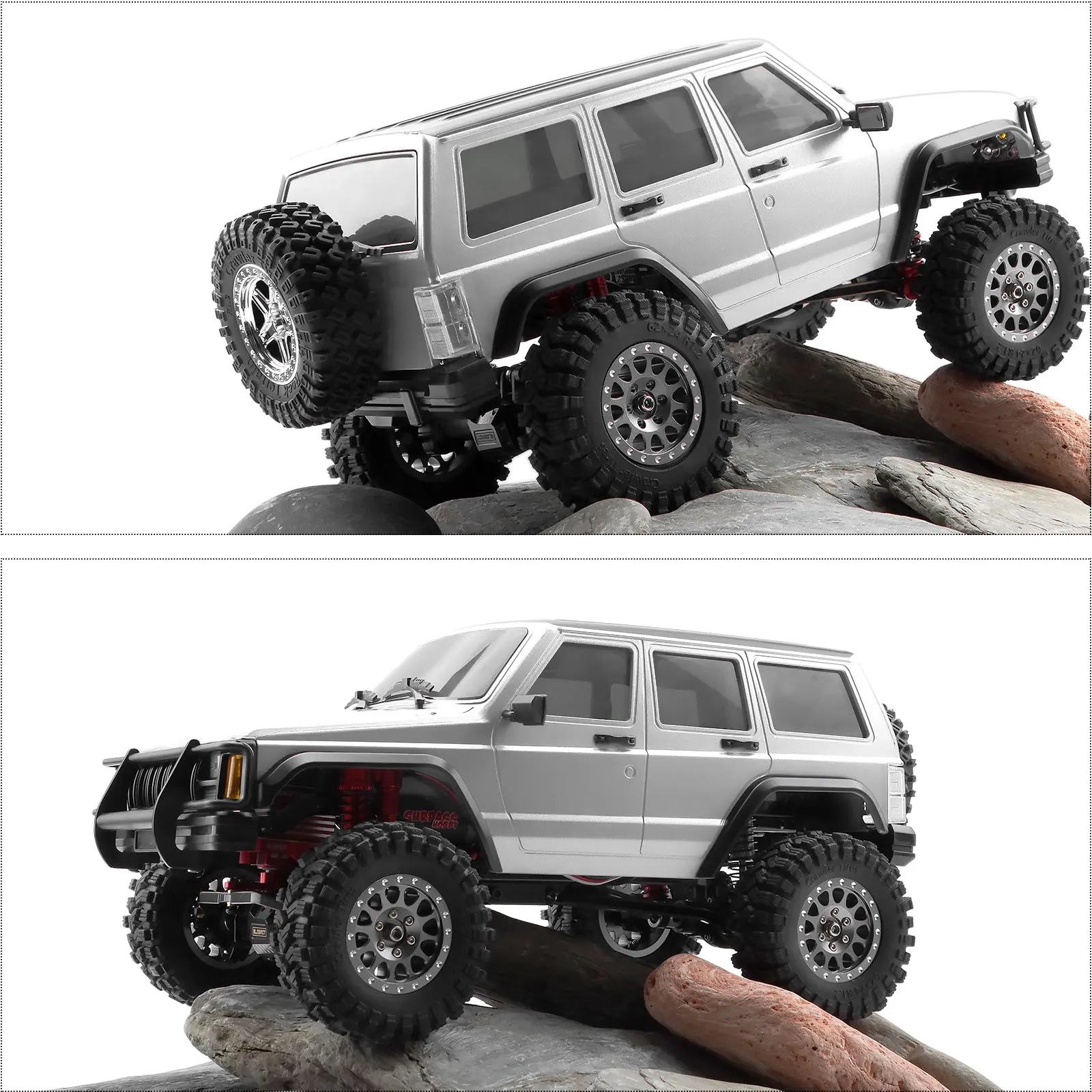 DashRC – coque de carrosserie RC à empattement de 6.10 pouces, corps Cherokee ABS avec pare-chocs avant et arrière pour chenille 1/18 RC TRX4M