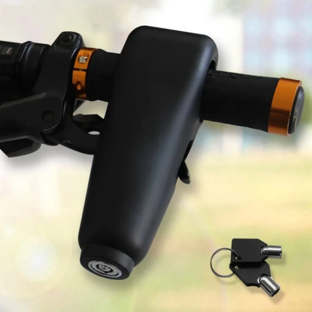 110dB Motorcycle Handlebar Alarm Lock Anti-Theft Brake and Throttle Lock for Scooter E-Bike Bicycle and Electric Vehicle view 3