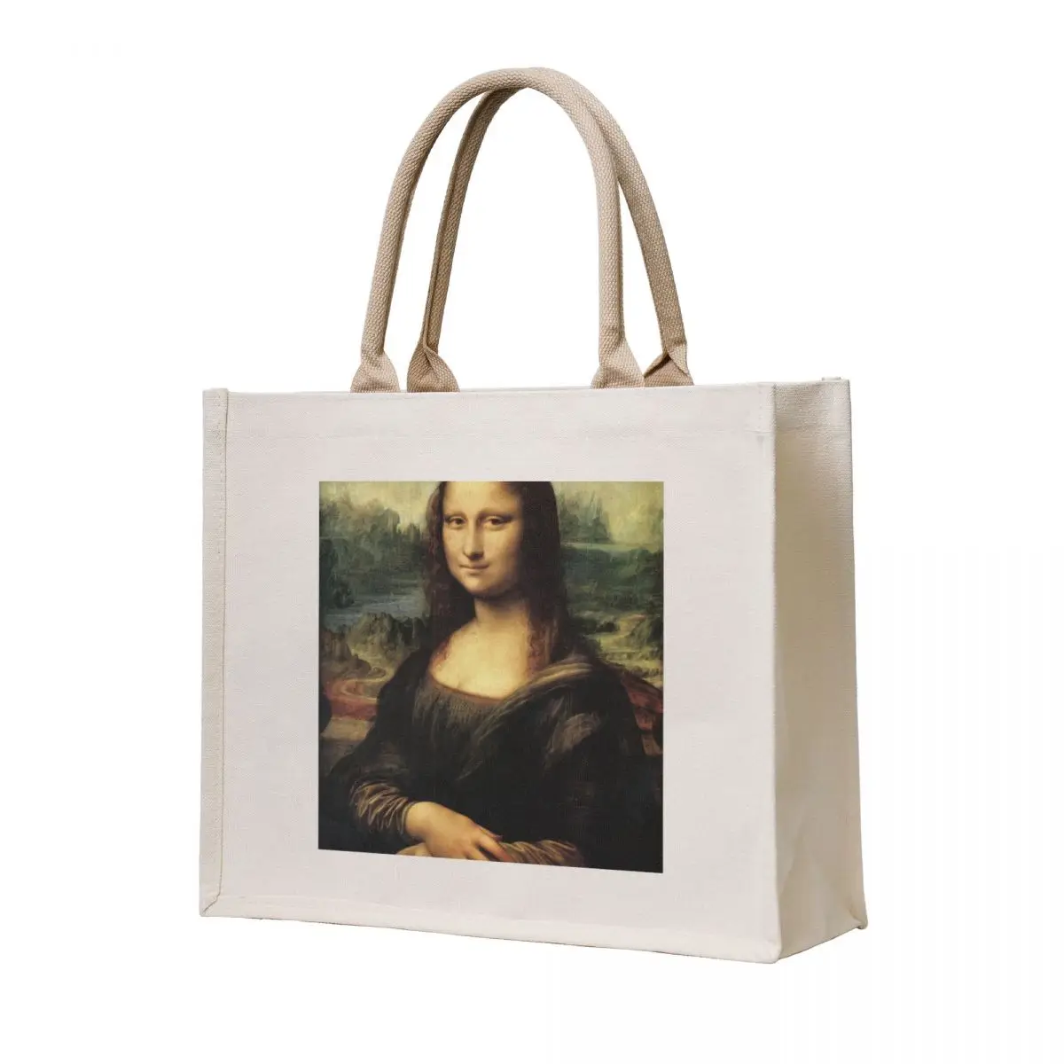 

Mona Lisa Tote Bag shopping cart bags Customizable tote bag Canvas