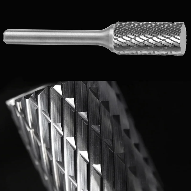 Rock Carbide Burr Set 1/4 Inch 10PC Die Grinder Bits File Rasp For Metal Wood Weld Concrete Stone Grinding Deburring