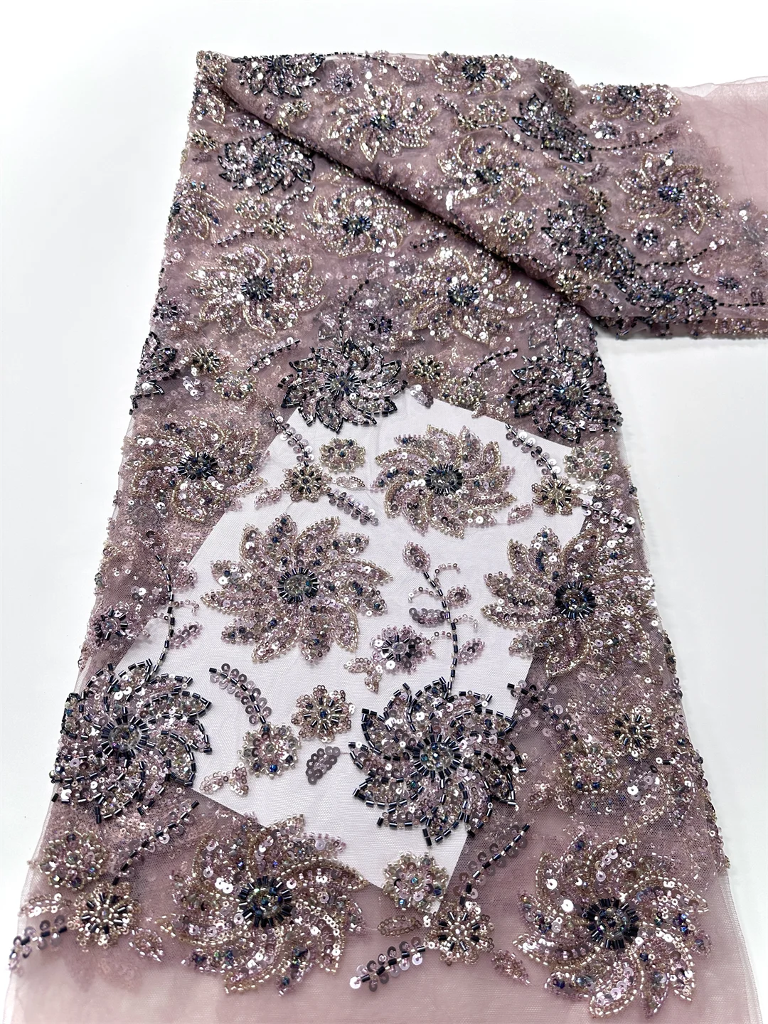 

Африканская кружевная ткань с блестками, модная нигерийская вышивка, тюль с бисером, кружевная ткань, высокое качество для шитья, тканевое праздничное платье