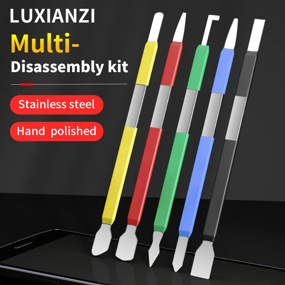 

LUXIANZI Универсальный набор инструментов для ремонта мобильных телефонов с двумя головками, металлический стальной лом, набор 5 в 1, ручной инструмент для ремонта телефона