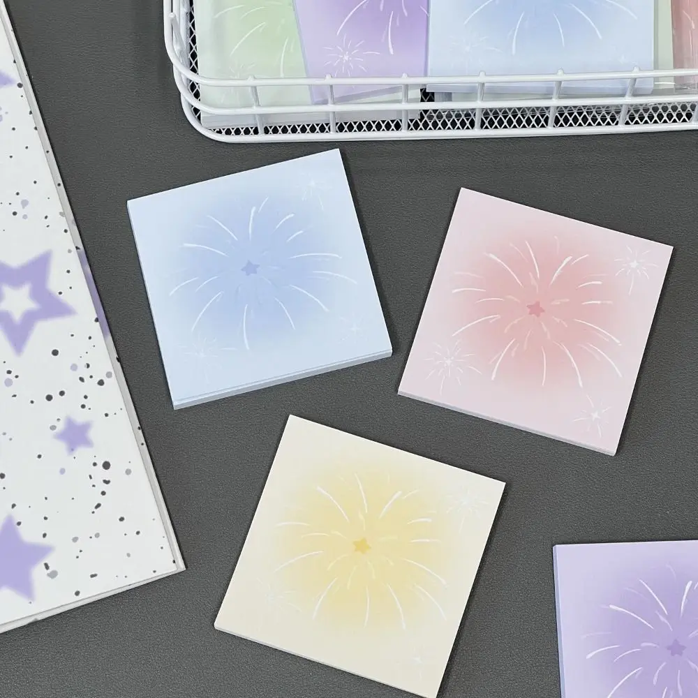 50Sheets/Set Creative Gradient Color Memo Pad Square Tearable Note Paper Non Adhesive Material Paper Stationery