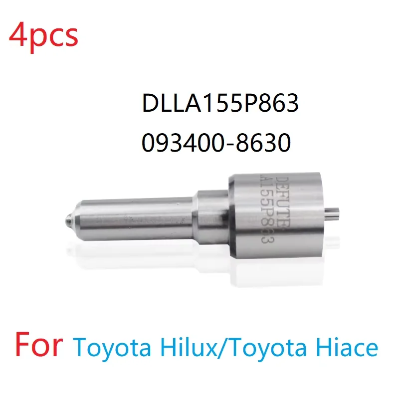 

4pcs Diesel injector nozzle DLLA155P863 093400-8630 Spray nozzle DLLA155P1062 For 23670-0L020 23670-0L050 Toyota Hilux/Hiace