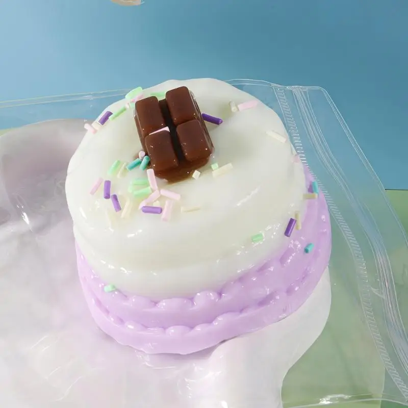 Cute Chocolate Cake Toy Soft Slow Rising For Stress Relief Kids Birthday Party Favors