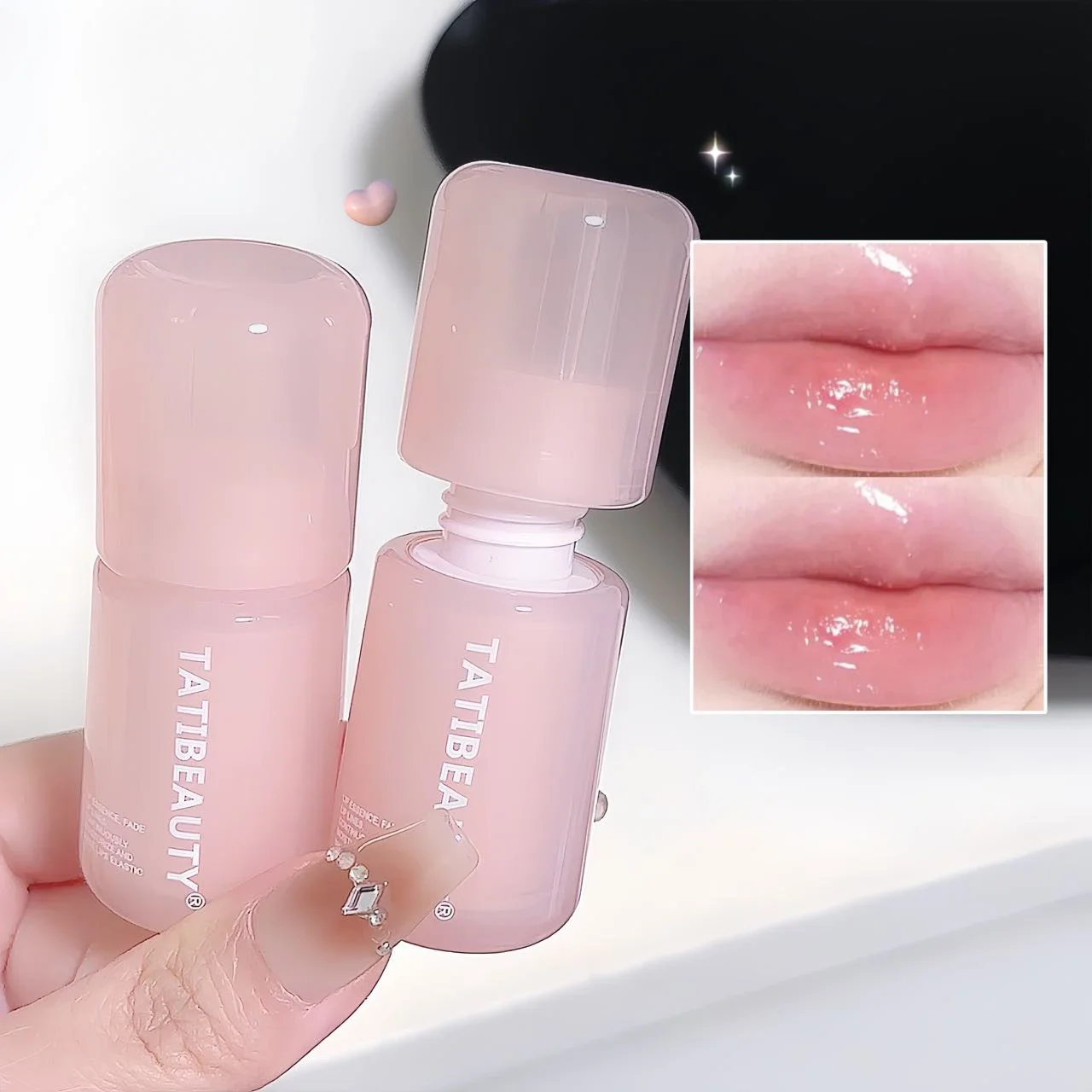 DIKALU Mirror Water Lip Gloss Crystal Jelly Lipstick Hydrating Plumping Moisturizing Colored Lip Tint Lips Care Makeup Beauty