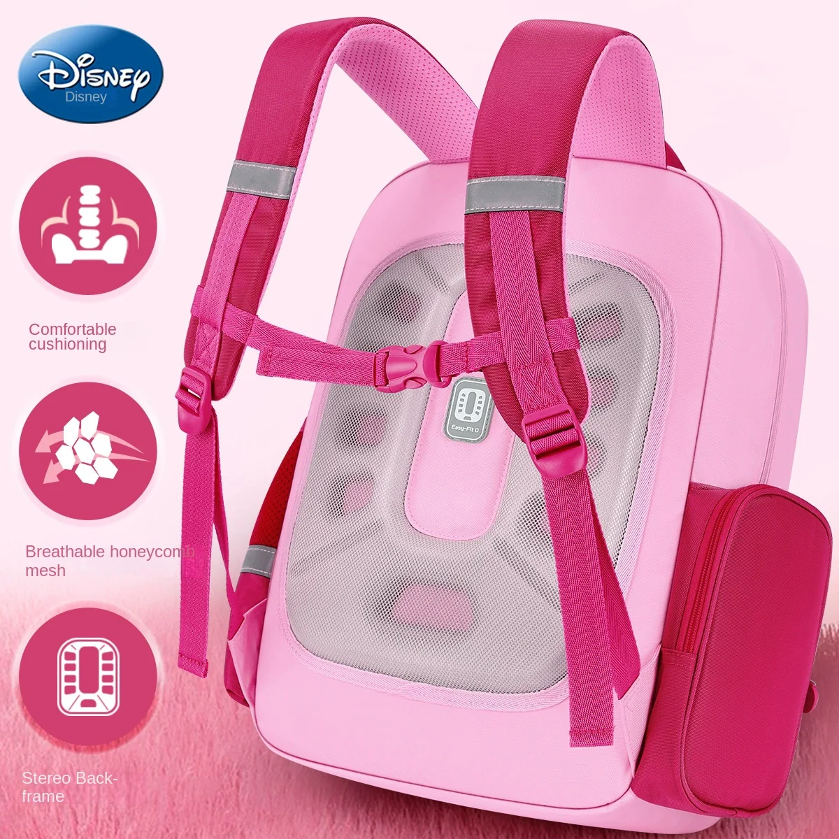Disney Lotso Girl School Bag Grade 2-6 Primary Student Shoulder Orthopedic Backpack Large Capacity Light Kids Gifts Mochilas