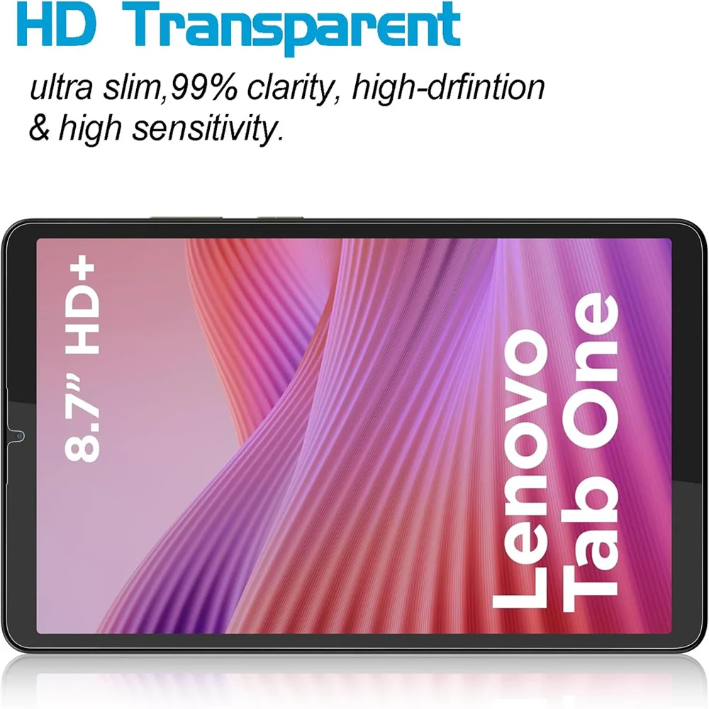 2 PCS 9H Tempered Glass Screen Protector For Lenovo Tab K9 2025 Tab One 8.7 Inch TB-305 TB305FU TB305XU Tablet Protective Film
