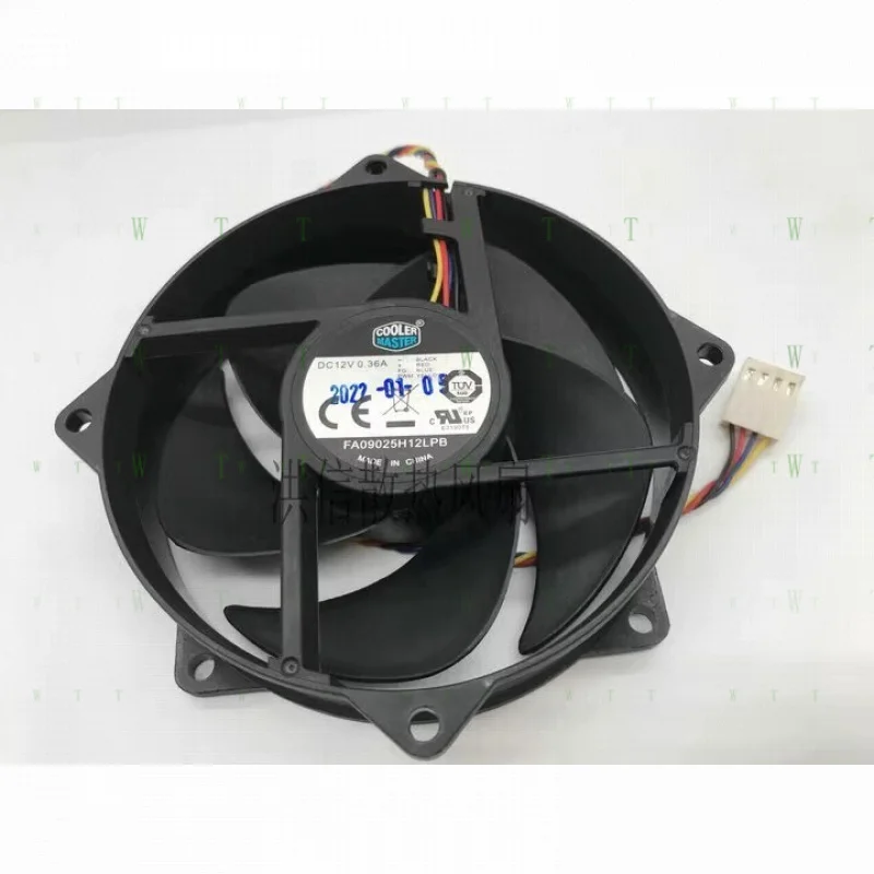 

H 1 pcs for Cooler Master FA09025H12LPB 12V 0.36A 9.2CM 4-wire CPU cooling fan