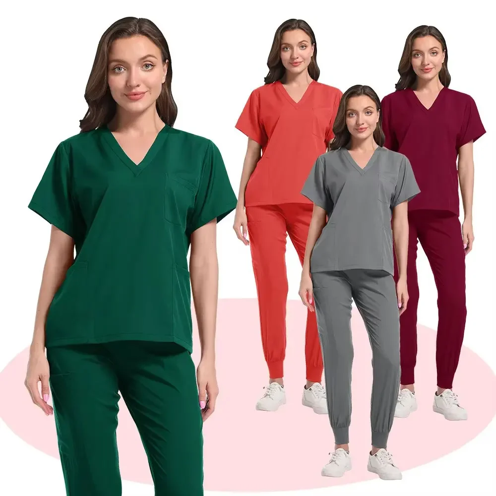 Wholesale Price Doctor Nurse Scrubs Set Medical Uniforms Women Jogger Set Hospital Accessories Operating Room Surgical Workwear