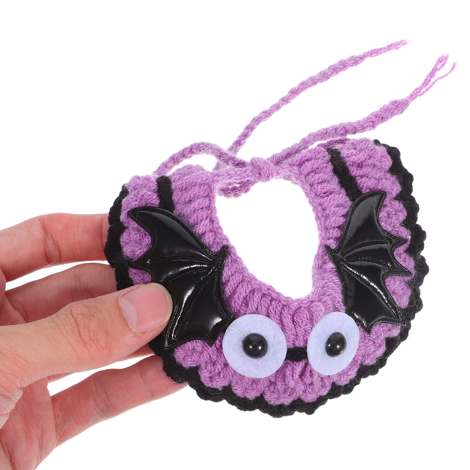 

Halloween Cat Collar Scarf Knitted Decorative Adjustable Dog Cat Bib Fits 14Cm Neck Soft Woolen Yarn Material Halloween Pet