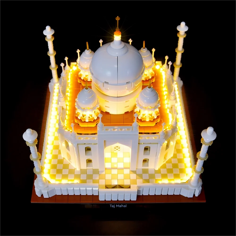 LYBMTWF Kit di illuminazione a LED compatibile con il blocco di costruzione dell'architettura Lego 21056 Taj Mahal (NON includere i mattoni modello)
