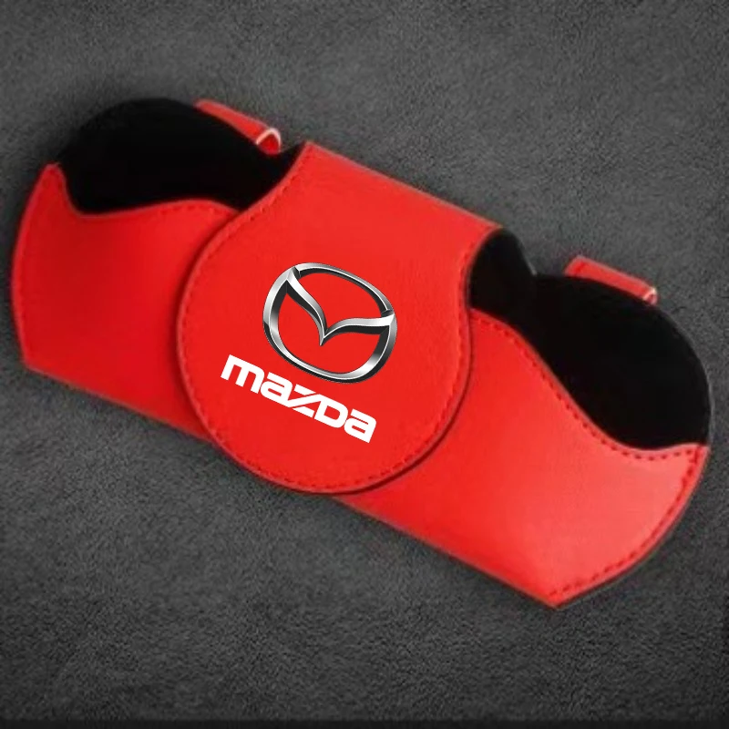Auto Brillenkoker Auto Zonneklep Bril Zonnebril Clip Kaart voor Mazda 6 Atenza Protege Cx9 Cx7 Cx5 Rx8 Rx7 Mx3 Mx5 Speed Axela
