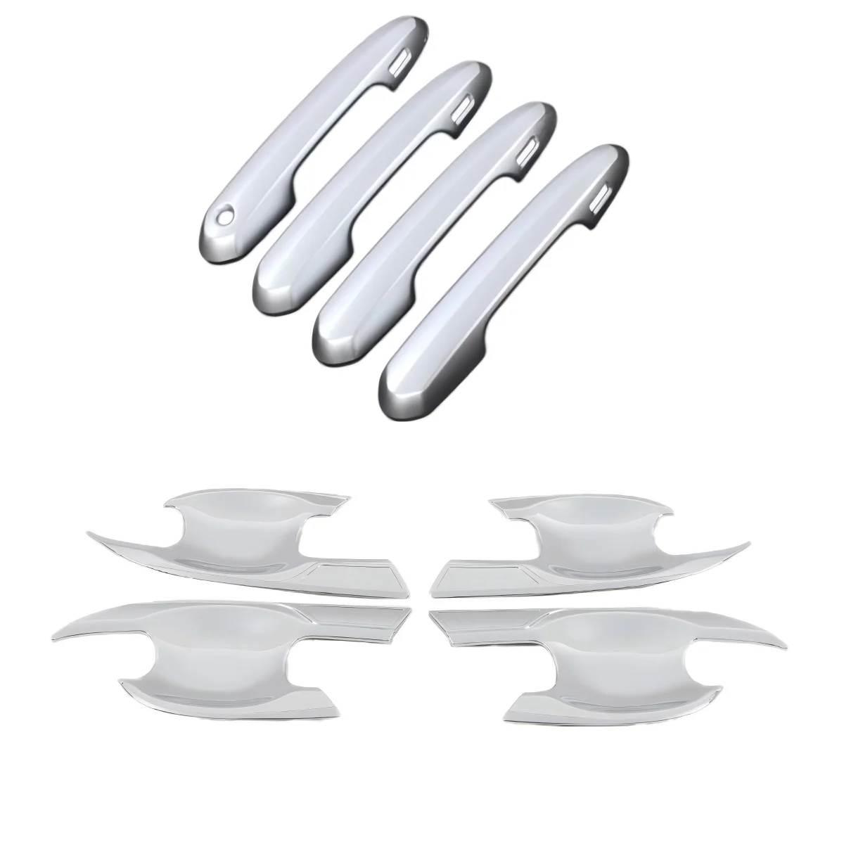 

ABS Glossy Black Door Handle Cover For Toyota Land Cruiser LC300 2022 2023 2024 Door Bowl Frame Trims Car Styling Accessories