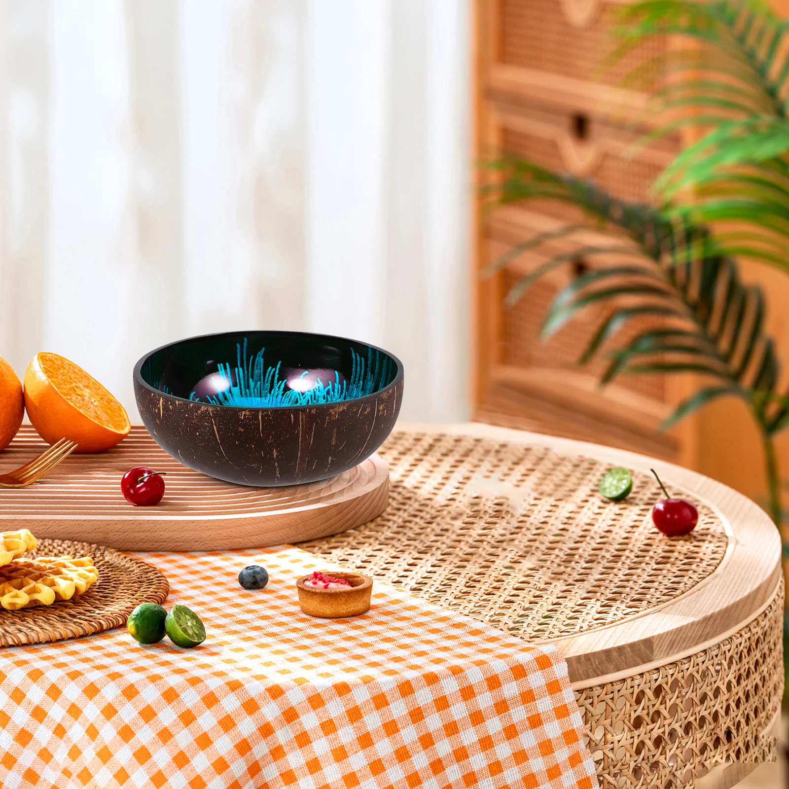 

Natural Coconut Shell Bowl Unique Handmade Candy Container Nuts Holder For Desktop Decor Coconut Storage Bowl