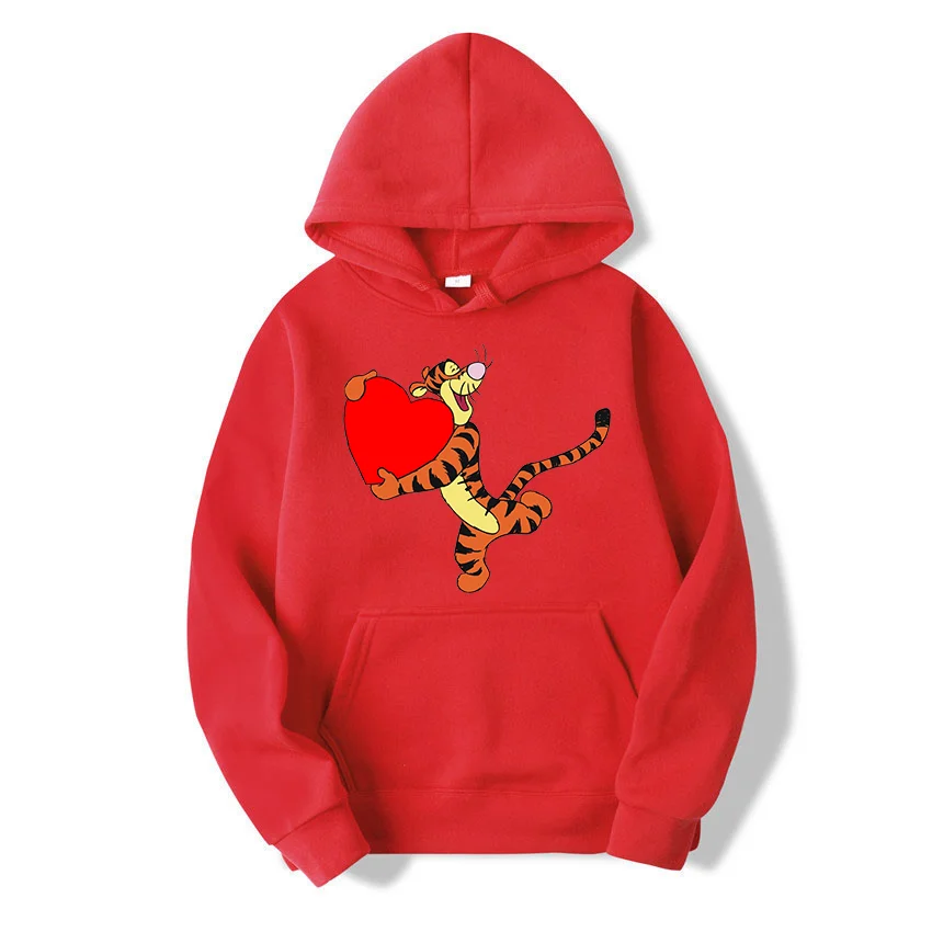 Disney The Pooh Tigger fashion hoodie long-sleeved Hoodie Spring and autumn loose casual sports street lovers the same hoodie