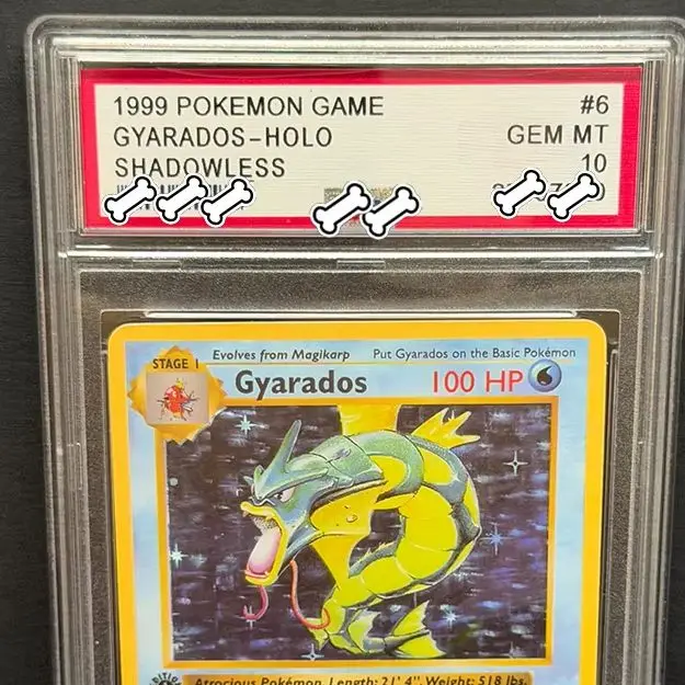 PTCG DIY 1999 POKEMON GAME GYARADOS Non-HOLO GEM MT SHADOWLESS Base Set GAME GREY HAT VAN GOGH Game Proxy Card Gift Toy view 5