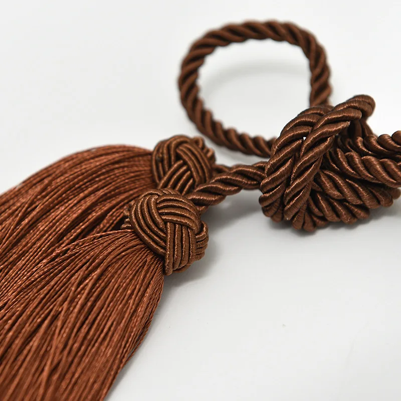2PCS Curtain Clip Holders Tieback Buckle Clips Curtain Straps Double tassel sleeves Curtain Accessories Home Decor