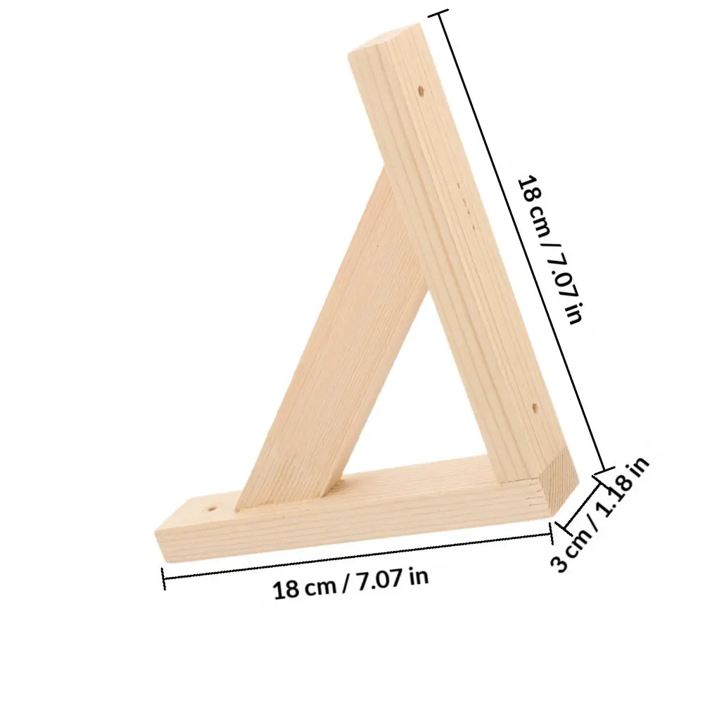 2Pcs Strong Triangular Shelf Bracket Black Rust Resistant Corner Bracket for Wooden Shelves Wall Mount Floating Shelf Support