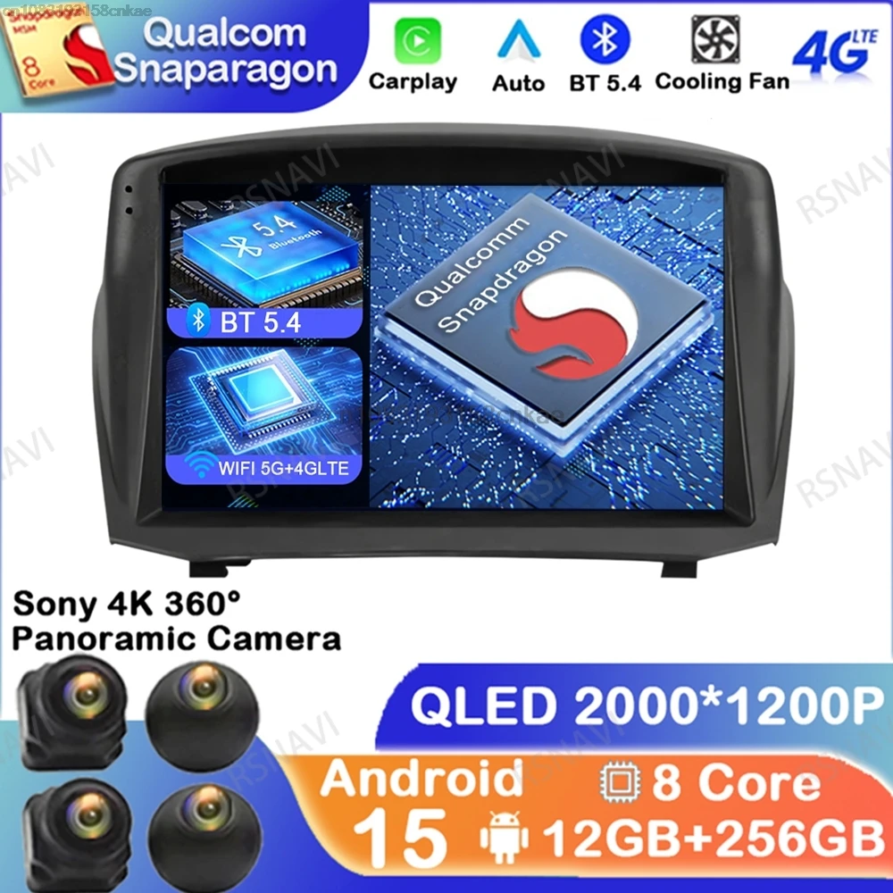 

Android 15 For CFord Fiesta Mk 6 2008-2019 Stereo Autoradio Car Radio DSP Wireless Carplay Auto BT GPS 4G LTE QLED Viedo Player