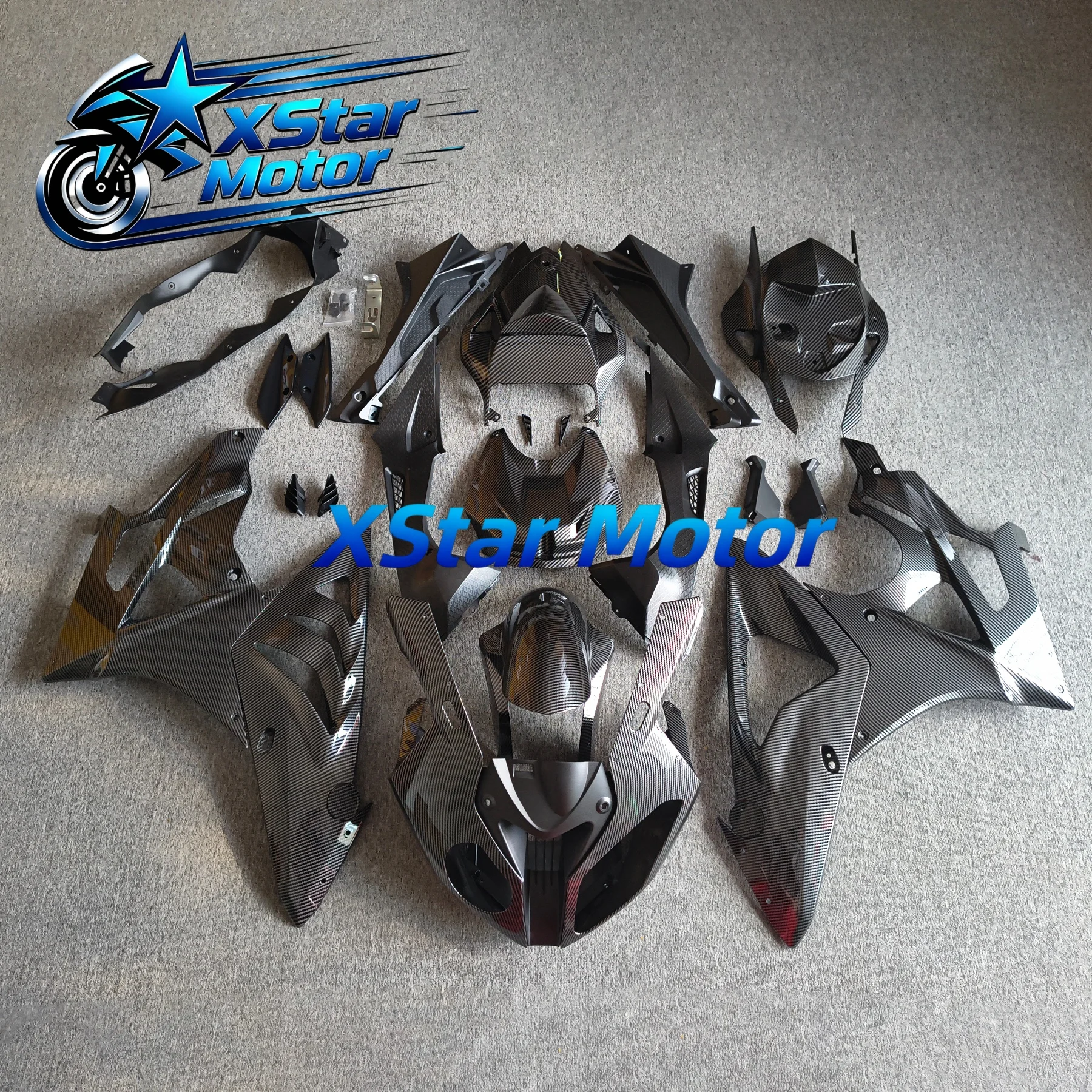 For BMW S1000RR 2009-2014 Motorcycle Fairing Kit Carbon Fiber Look Matte Black, Pearl Red, Black Gold