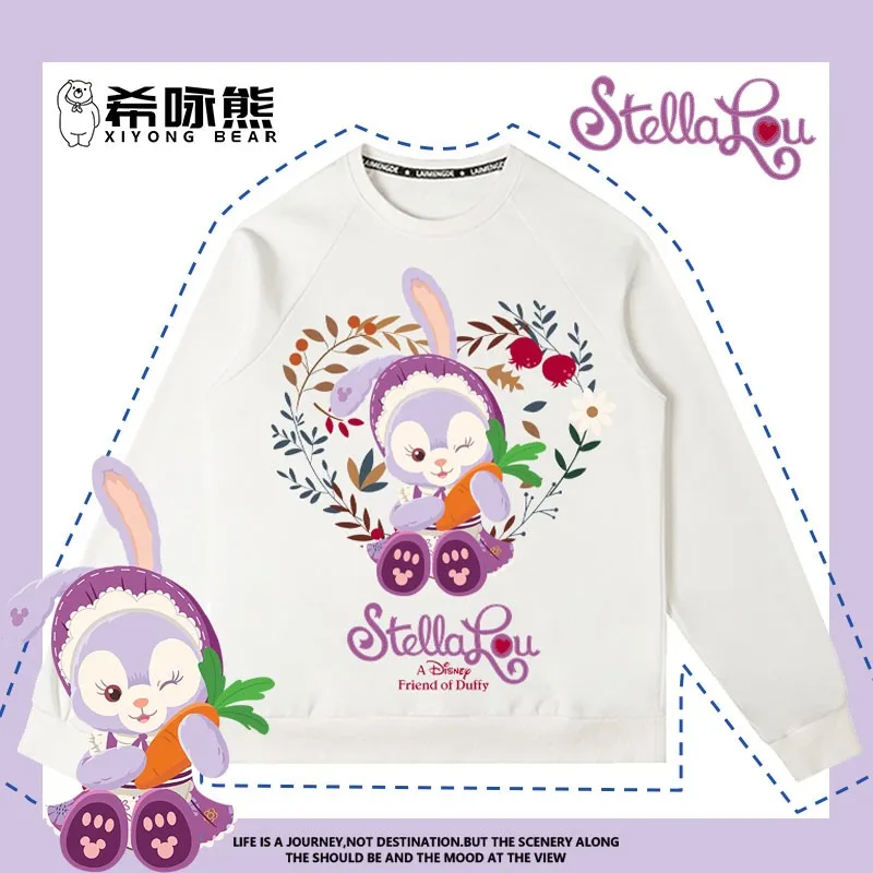 

Disney Co-branded Female Lina Belle Hoodie Star Delu Girl's Tide Ins Autumn Coat Crew-neck Children's Clothes