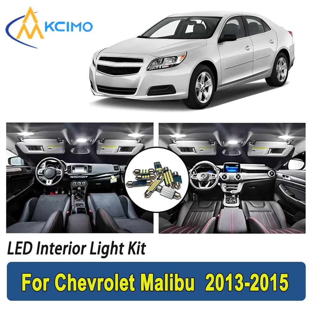 

New Light Bulb For Chevrolet Malibu (2013-2015) Premium Bright LED Interior Dome Map Trunk Light Kit Car Led Lamps Canbus Car