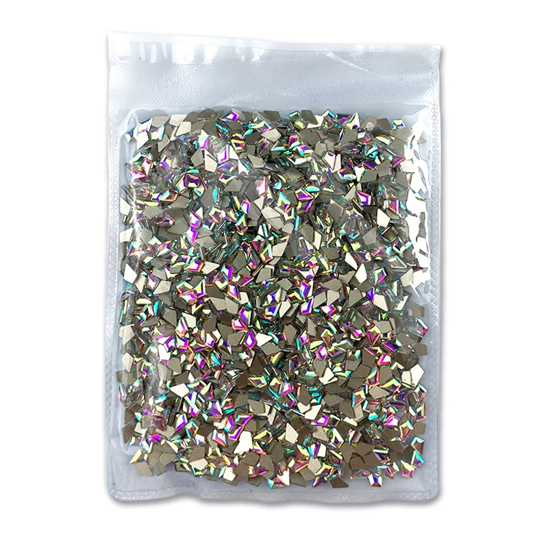 1440pcs/bag Crystals Nail Art Fancy Rhinestones Flat Glass Shape AB Jewelry Diamonds Stones for Nail Art Decorations Design