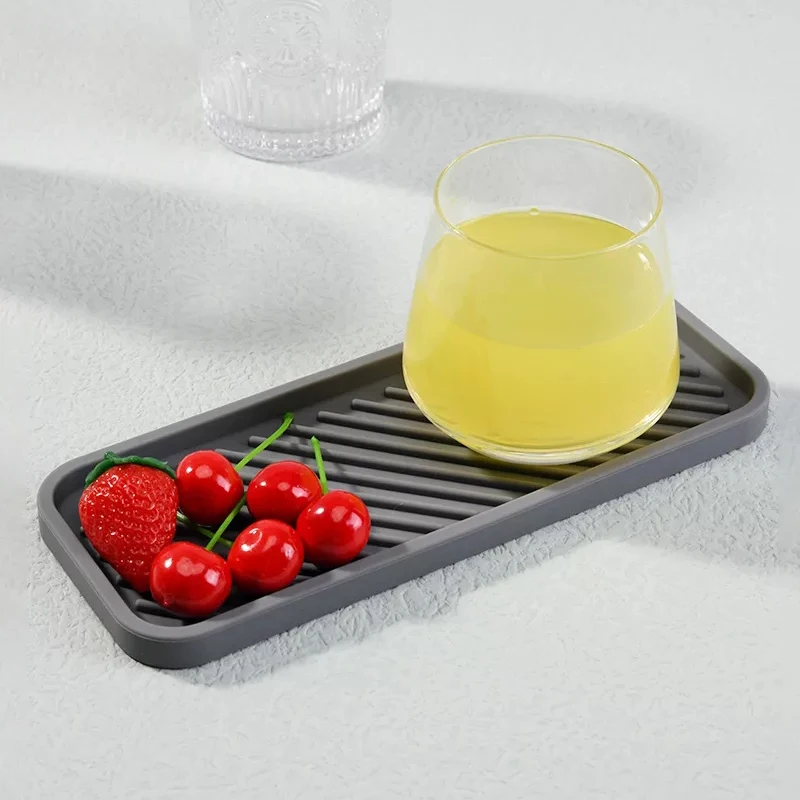 Silicone Square Dish Drying Mat Pot Dish Drain Mat Heat Resistant Drain Tableware Non-slip Water Filter Placemat Kitchen Utensil