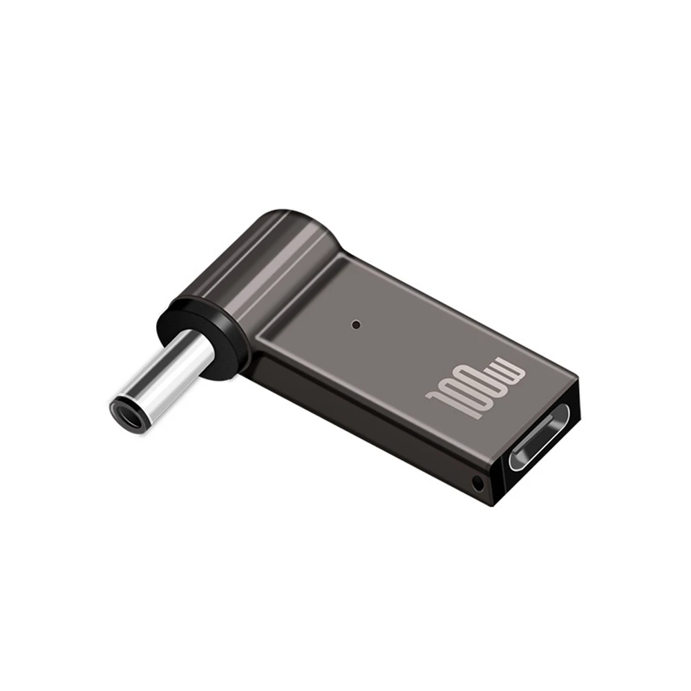 DC to Type C Femal 5.5/7.4 Zinc Alloy with Light Head Power Adapter for Dell /HP/ ASUS Laptops 100W 5A PD Converter Trigger Jack view 5