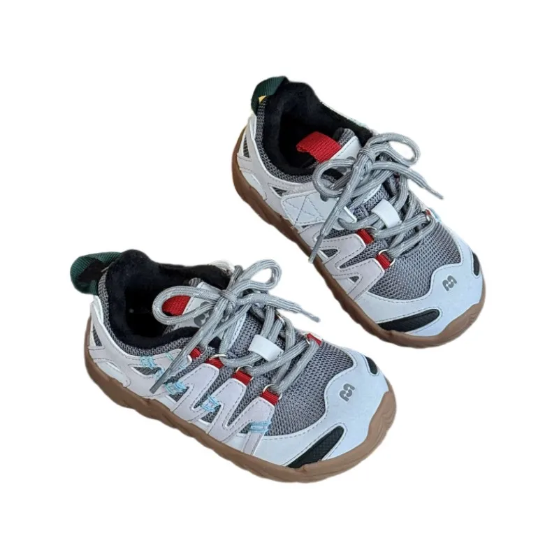 

Kids sports shoes 2025 autumn new boys' two cotton anti slip dad shoes girls' casual running shoes with plush warm shoes 23-35