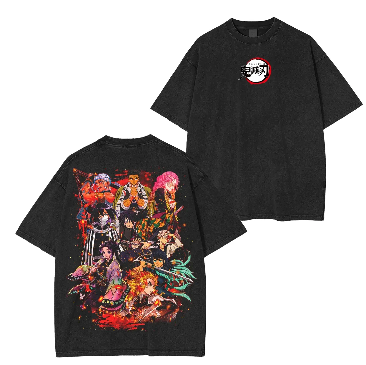 

Demon Slayer Kimetsu No Yaiba популярная аниме футболка 2025 летняя мужская хлопковая футболка с короткими рукавами свободного покроя в уличном стиле