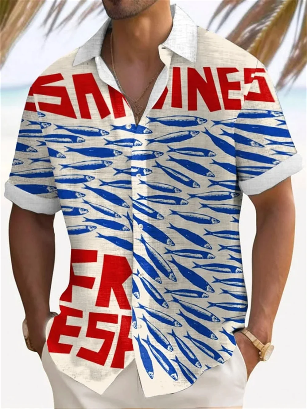 

Ocean vacation shirt octopus print Hawaiian casual men's retro shirt short sleeved street design top