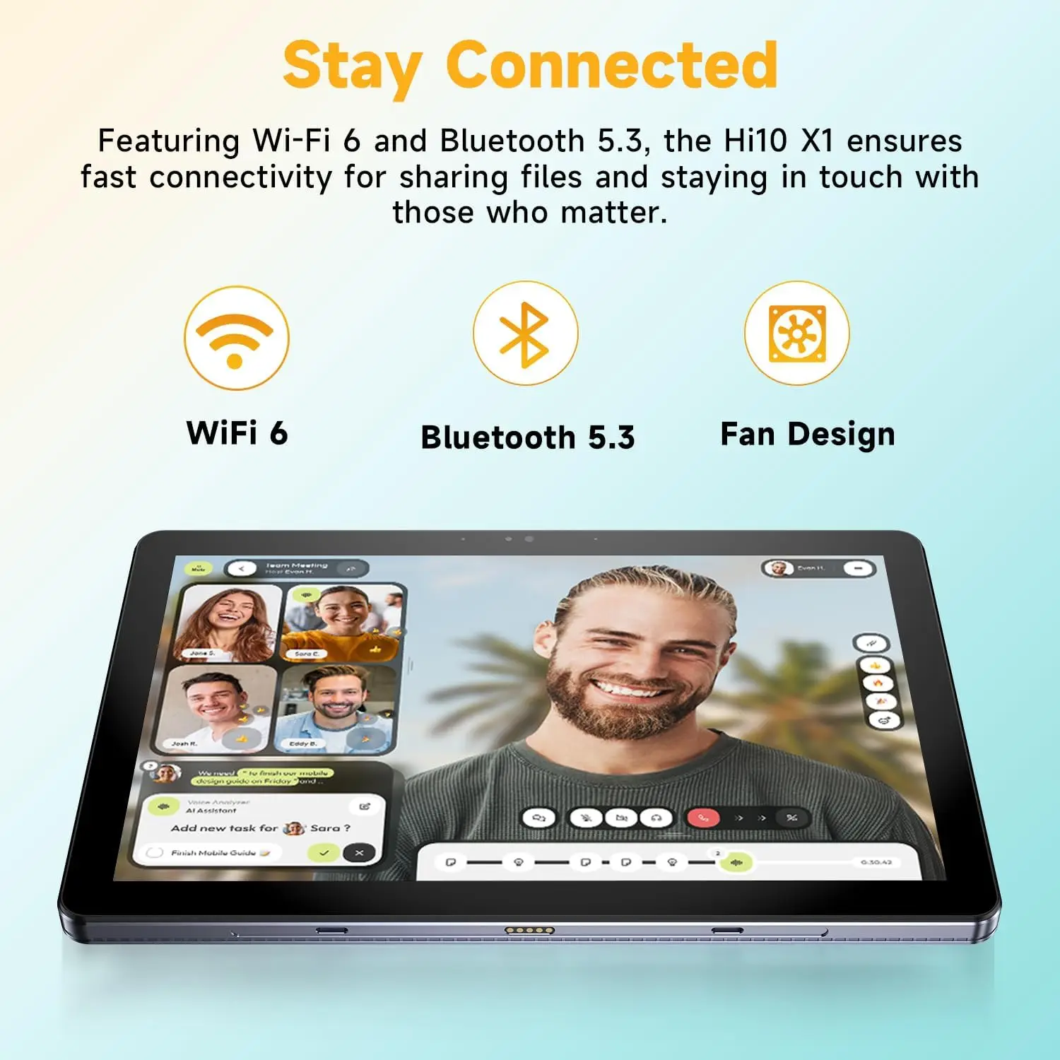 تابلت CHUWI Hi10 X2 ثنائي النواة Intel 10th i3-10100Y 8GB RAM 256GB ROM Intel UHD Graphics 615 10.1 "شاشة LCD 2 في 1 تابلت ﻿