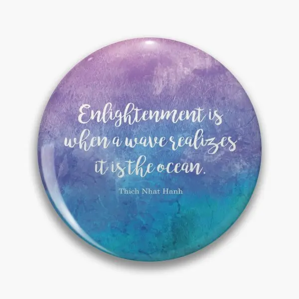 دبوس زر ناعم للنساء ، دبوس طية صدر إبداعي ، التنوير هو عندما تدرك الموجة ذلك ، أزياء محبي الكرتون ، قبعة معدنية لطيفة ، هدية