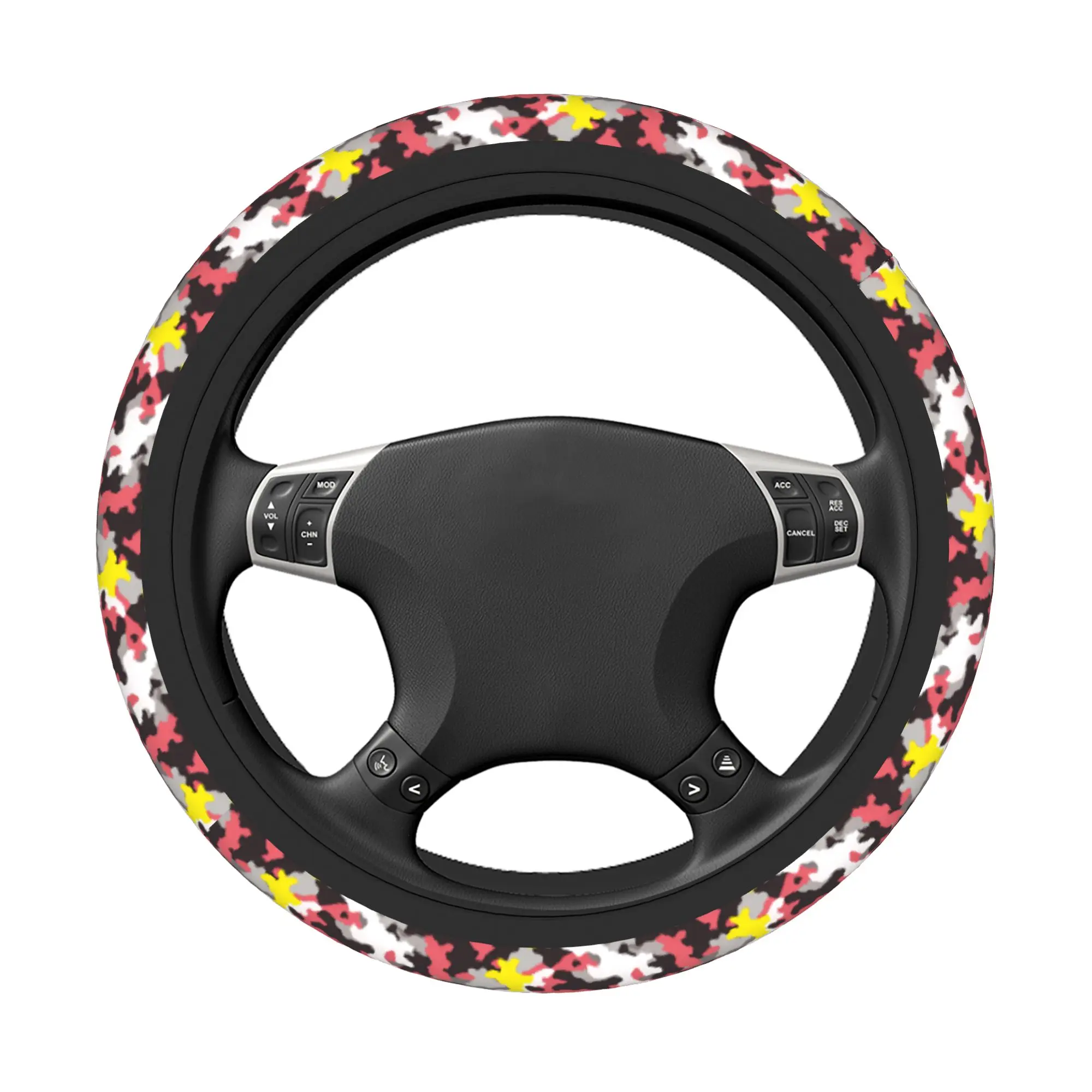 Camo Camouflage Car Steering Wheel Cover 38cm Anti-slip  Auto Steering Wheel Protector Colorful Car Accessories - view 4