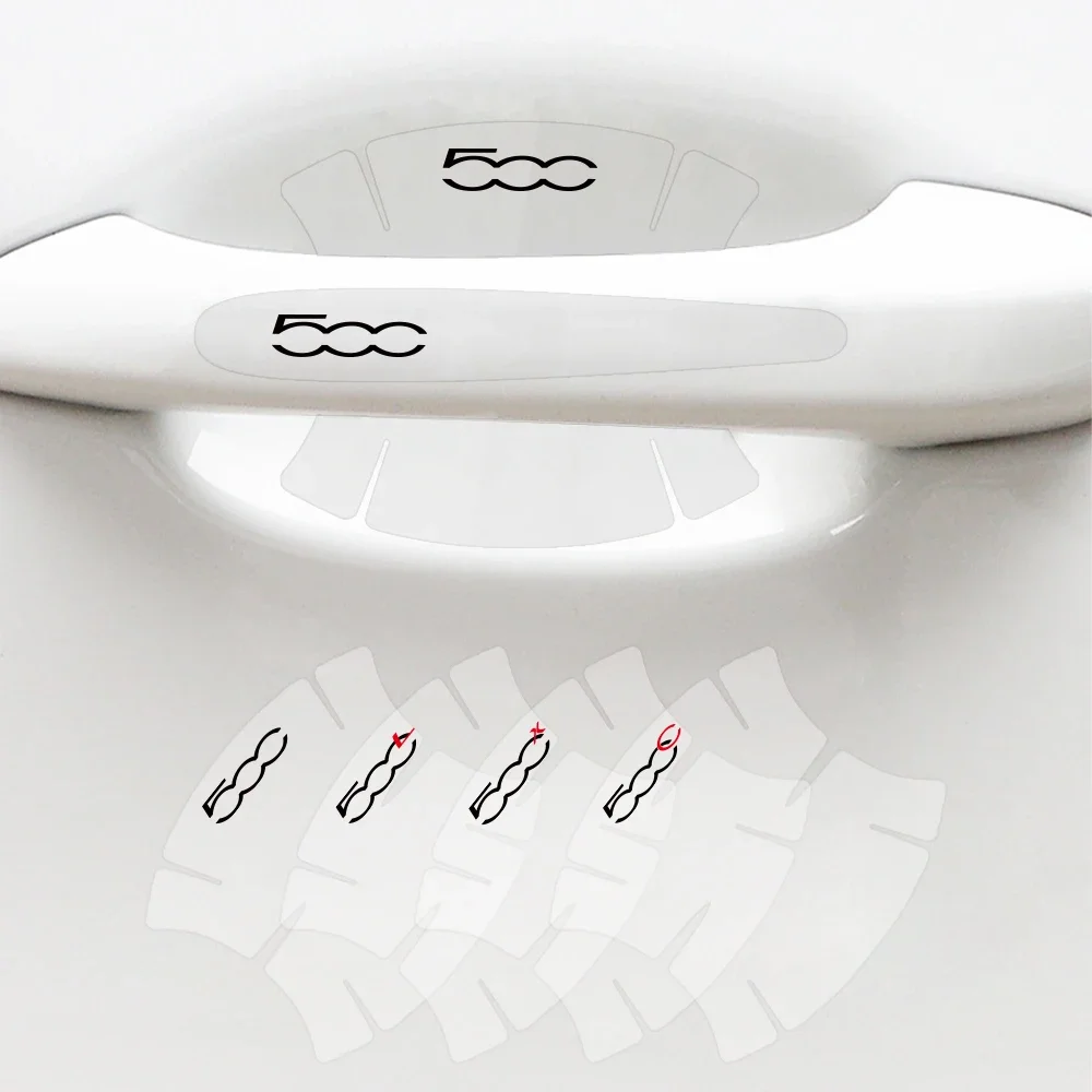 

Защитная наклейка на дверную чашу автомобиля для Fiat 500 500C 2012 500X 500L Abarth 695 Защитная дверная ручка двигателя Аксессуары для автотюнинга