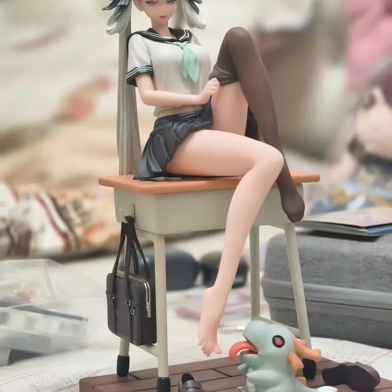 In Stock Jinhsi JK uniform sitting pose with chair and interchangeable face parts Doll Adults Gifts Model Collector Anime Hobby
