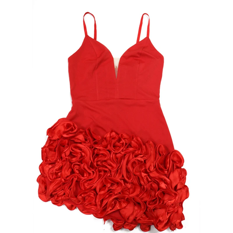 Vestido plisado con volantes para mujer, Mini vestidos elegantes de noche para fiesta, ropa de invierno y otoño para mujer, vestidos rojos ajustados sexys de lujo 2025