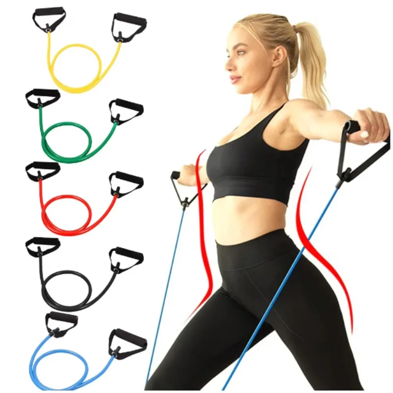 Widerstandsbänder mit Griffen, Fitnessstudio, Gewichte, Yoga, Zugseil, elastisch, Fitness-Übungsgurte, Band für Heimtraining, Krafttraining