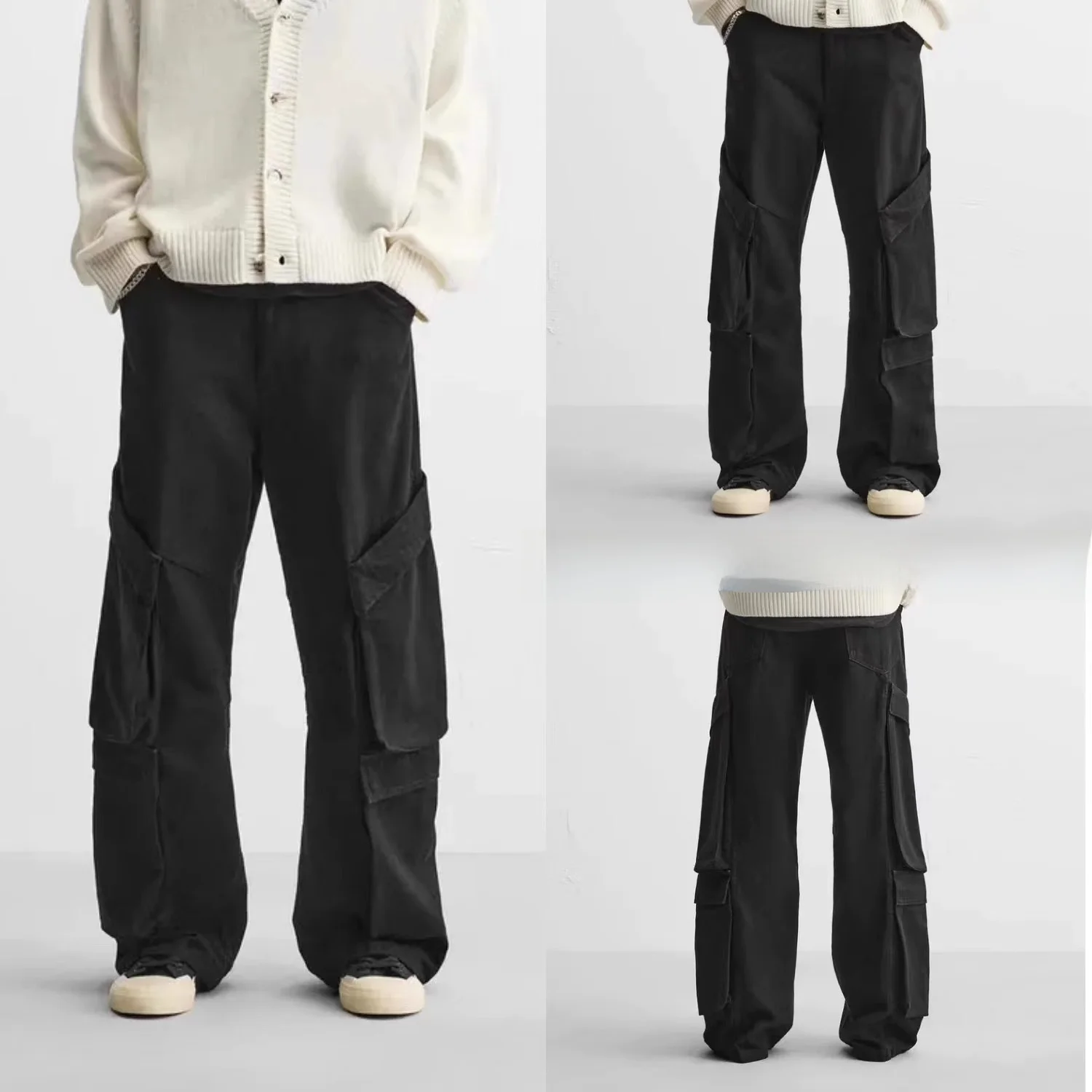 

Новые мужские джинсы из хлопка для работы и повседневной носки, прямые, длинные, из денима, молодежные, стильные