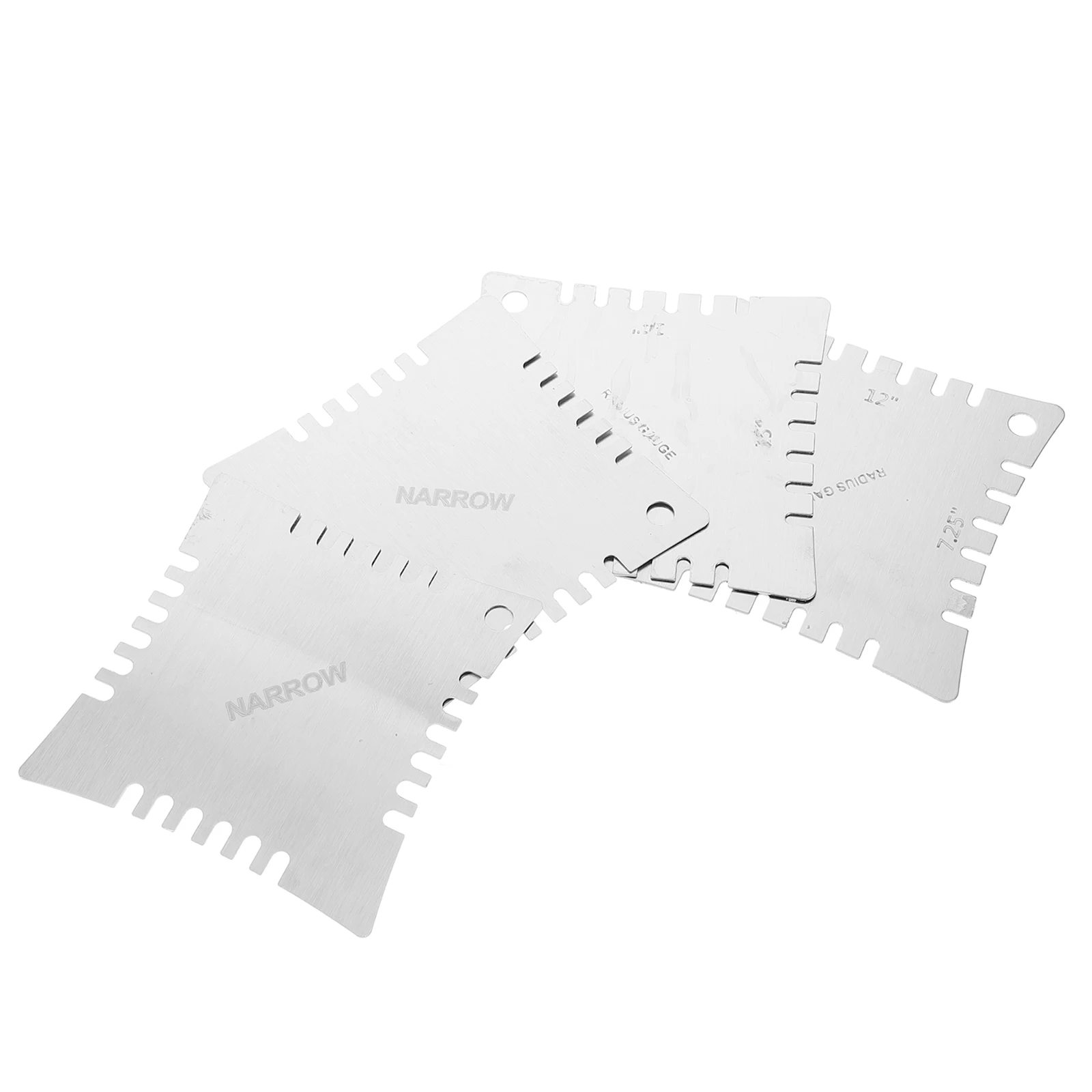 

4 pcs Stainless Steel Guitar Notched Radius Gauge Fretboard Measuring Tool Set For Electric Bass Acoustic String Action Bridge